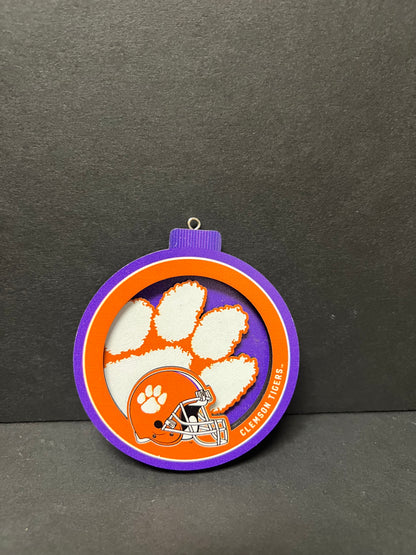 3D Clemson Ornament - Logo