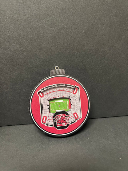 3D Gamecock Ornament - Stadium