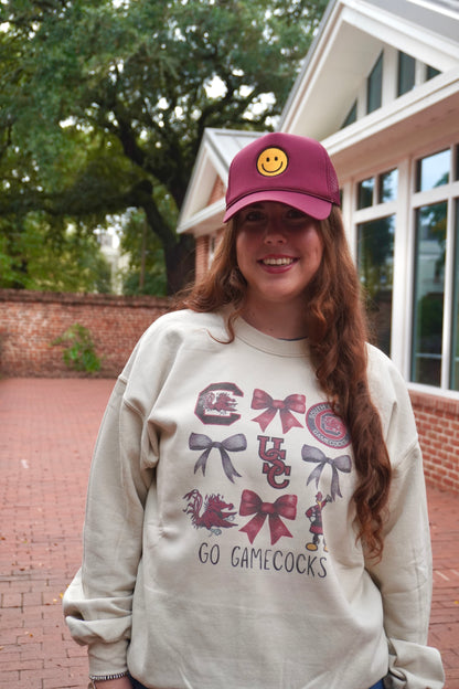 Smiley Garnet Trucker Hat