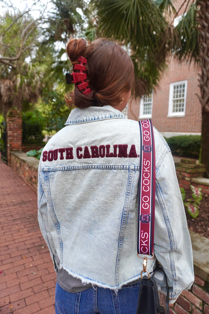 Customized Gamecock denim jacket