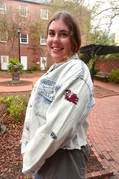 Customized Gamecock denim jacket