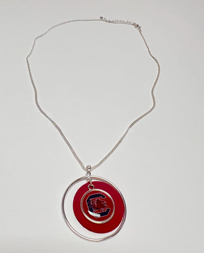 Gamecock Circle Detail Necklace