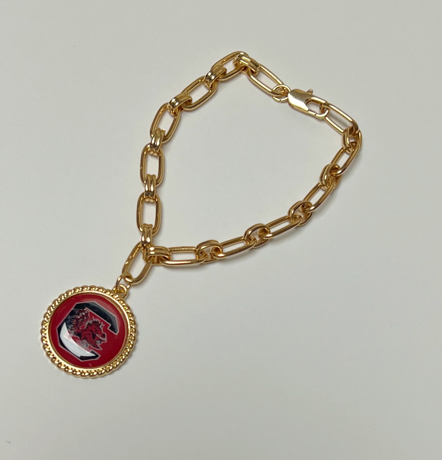 Gamecocks Trendy Gold Chain Bracelet