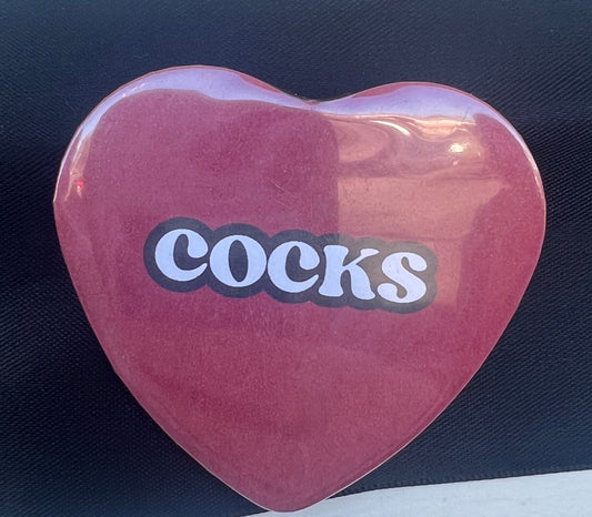 Heart Shaped Gamecocks Button / Gameday Pin