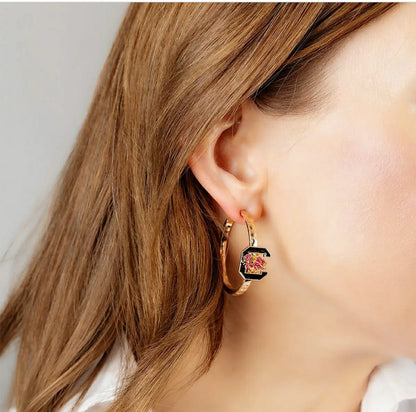 Gamecock Gold Hoop Earrings