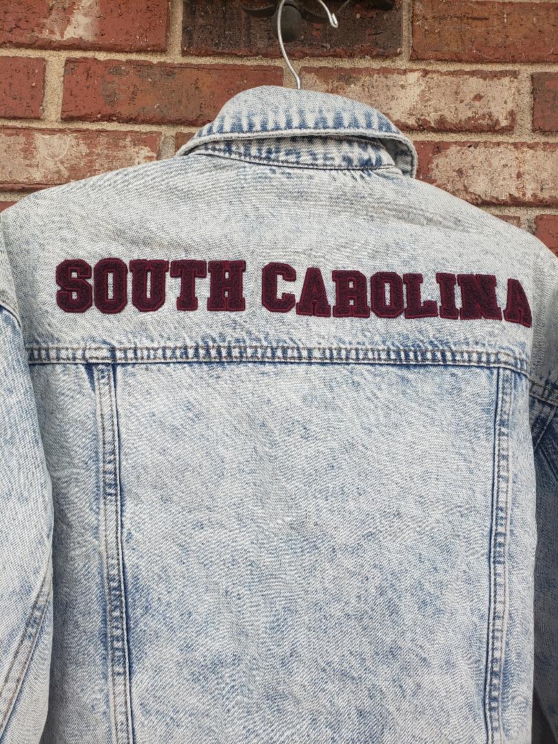 Customized Gamecock denim jacket