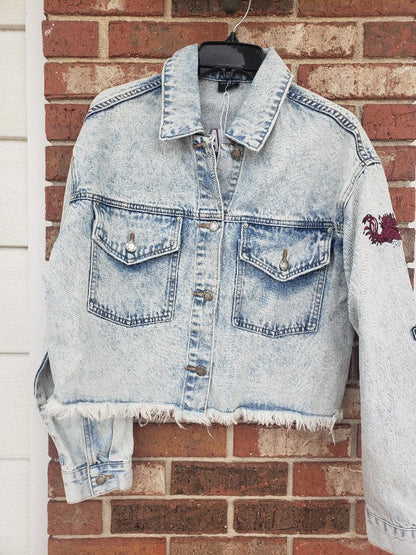 Customized Gamecock denim jacket