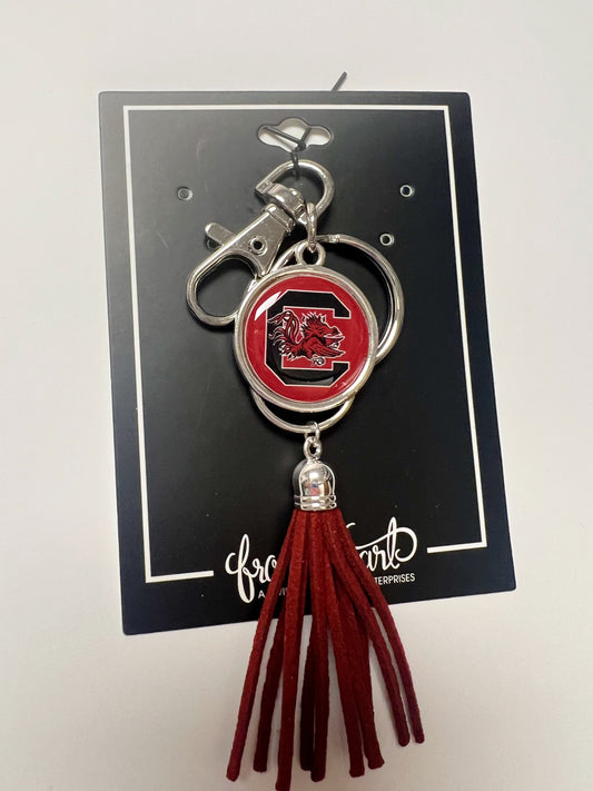 Gamecock Tassel Keychain