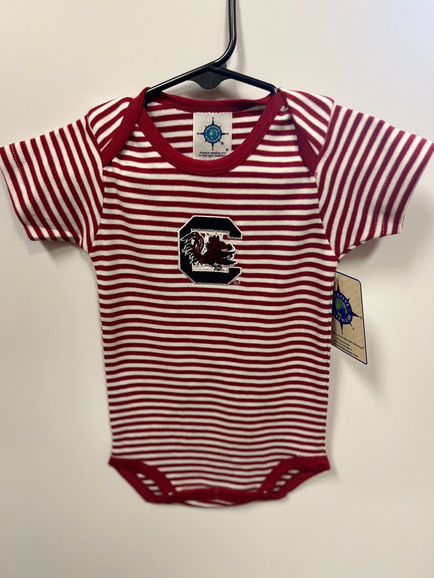 Baby Gamecock Stripe Onesie