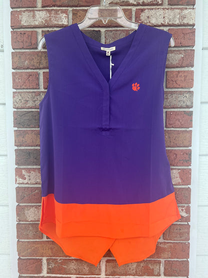 Purple/Orange Contrast Clemson Top