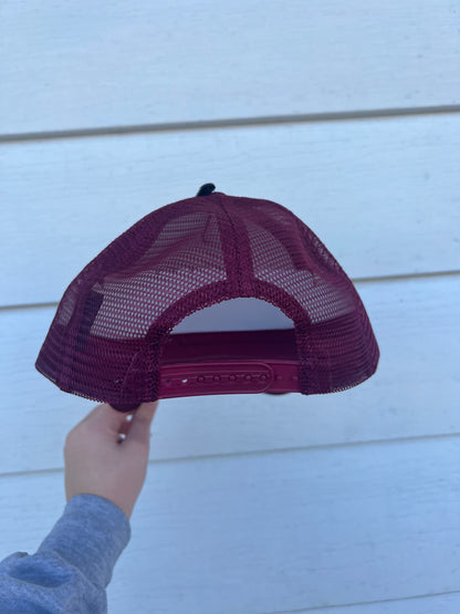 Smiley Garnet Trucker Hat