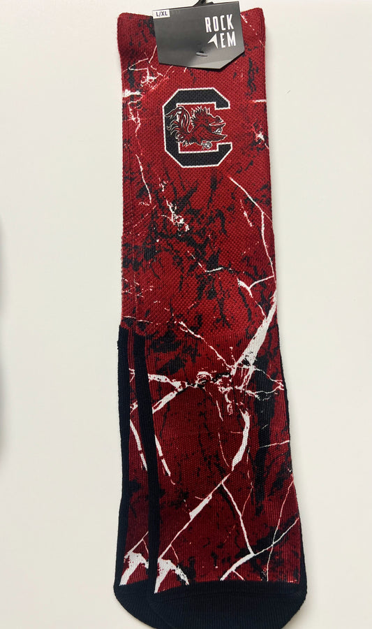 Gamecock Rock Em Socks - Marble