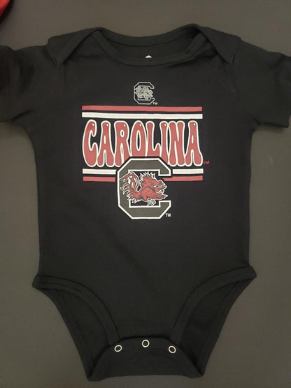 Set of 3 Baby Gamecock onesies