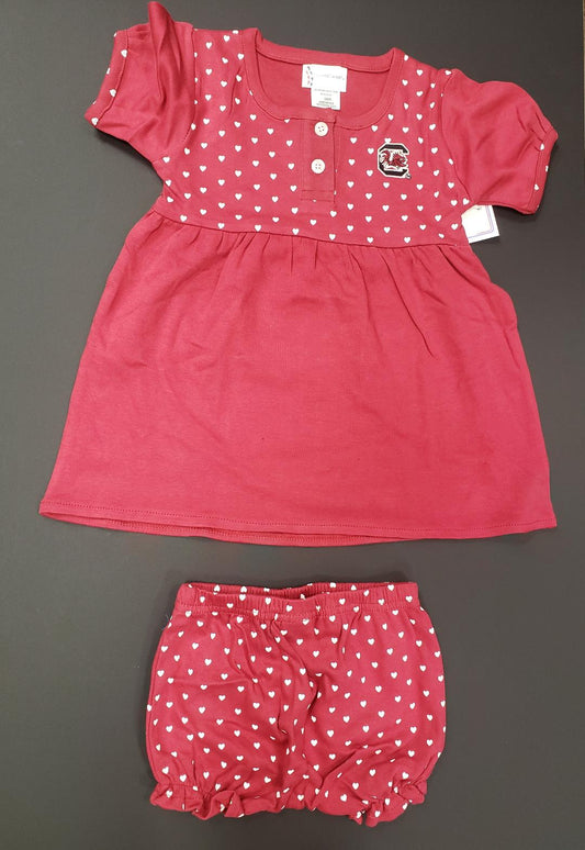 Baby Girl Gamecock Dress with Bloomers
