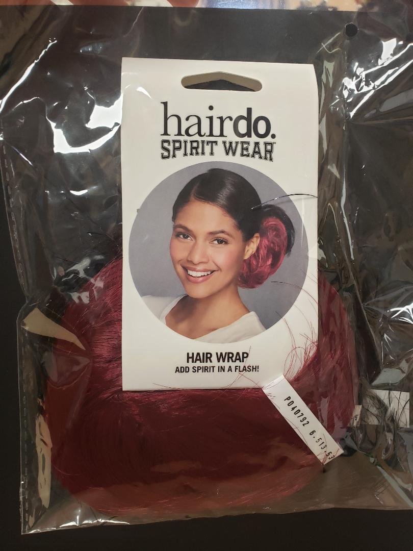 Gameday 2 color Garnet and Black Hair wrap