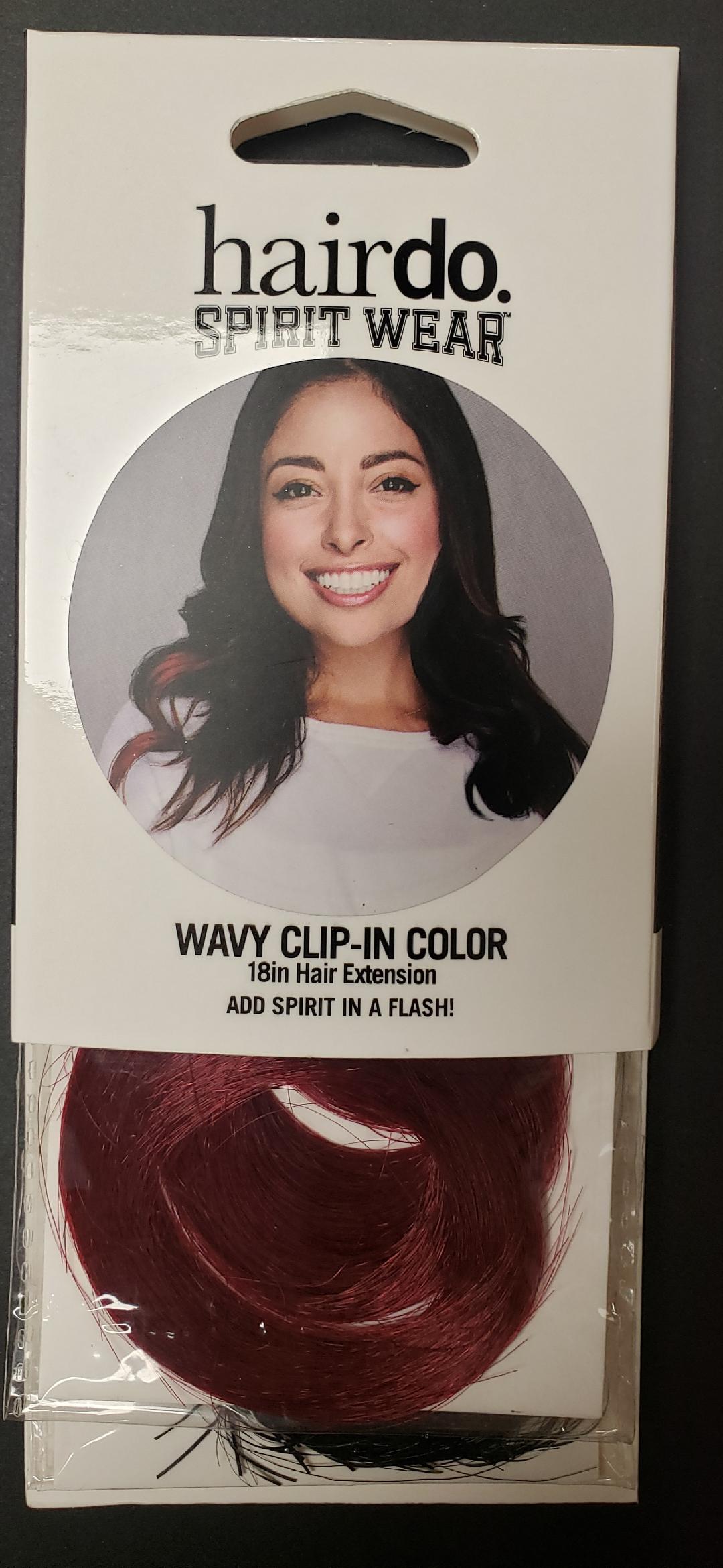 Gameday Wavy 2 color Clip in Garnet and Black  Hair